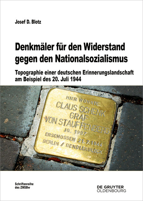 Die Titelseite des Buches "Denkmäler für den Widerstand gegen den Nationalsozialismus" - Blauer Bund
